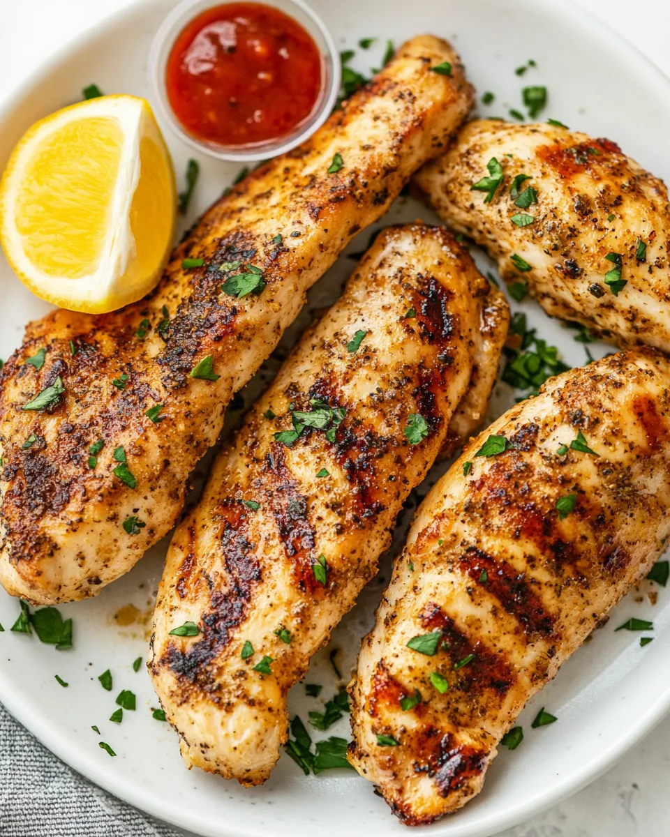 Homemade Air Fryer Grilled Chicken Tenders --ar 4:5 --sref https://s.mj.run/1vnrwg6R32g --v 6.1 Job ID: a8cf3b82-7843-4956-8701-a2339dfdae16 photo