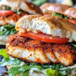 Homemade Blackened Fish Sandwiches photo
