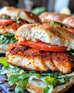 Homemade Blackened Fish Sandwiches photo