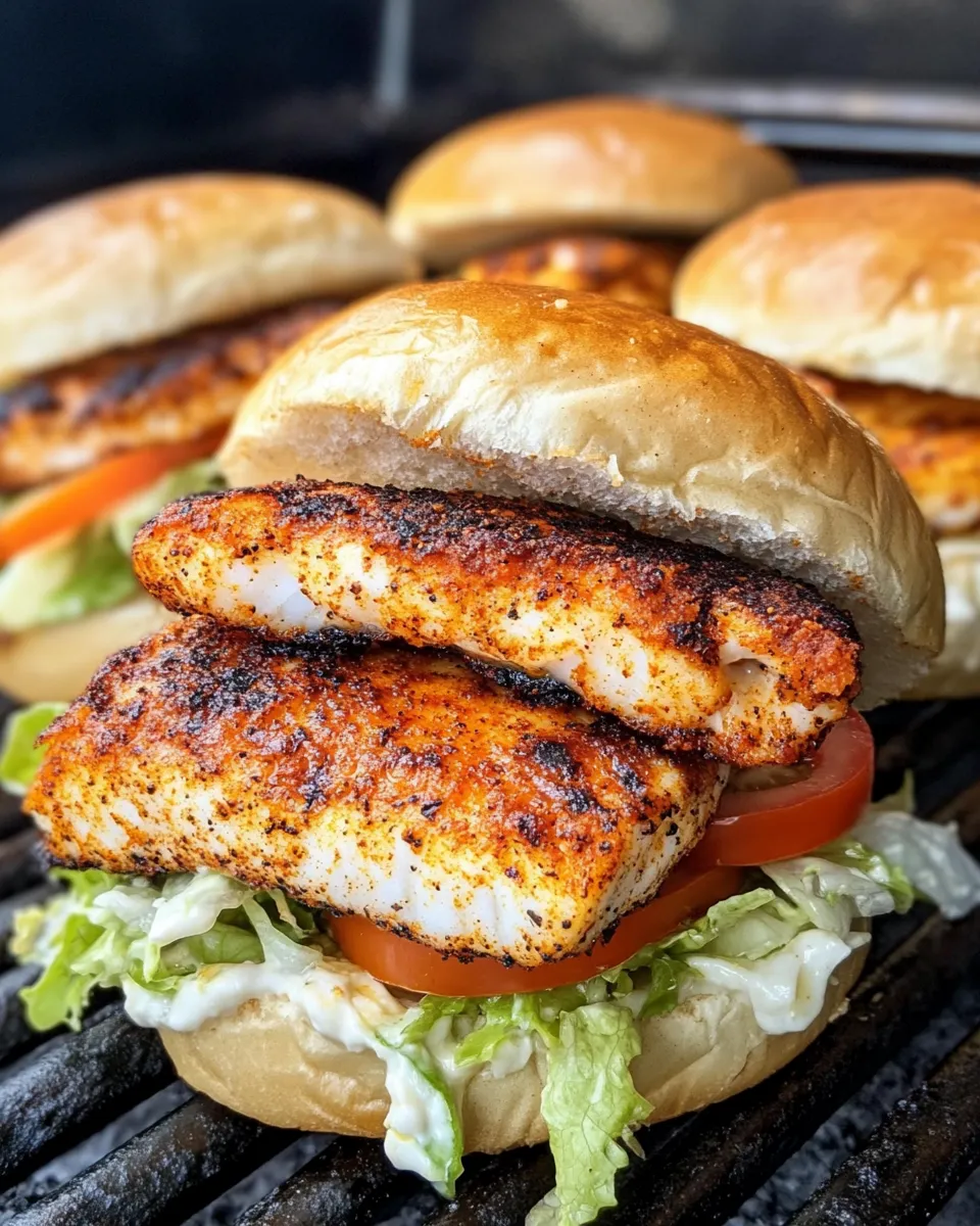 Classic Blackened Fish Sandwiches image