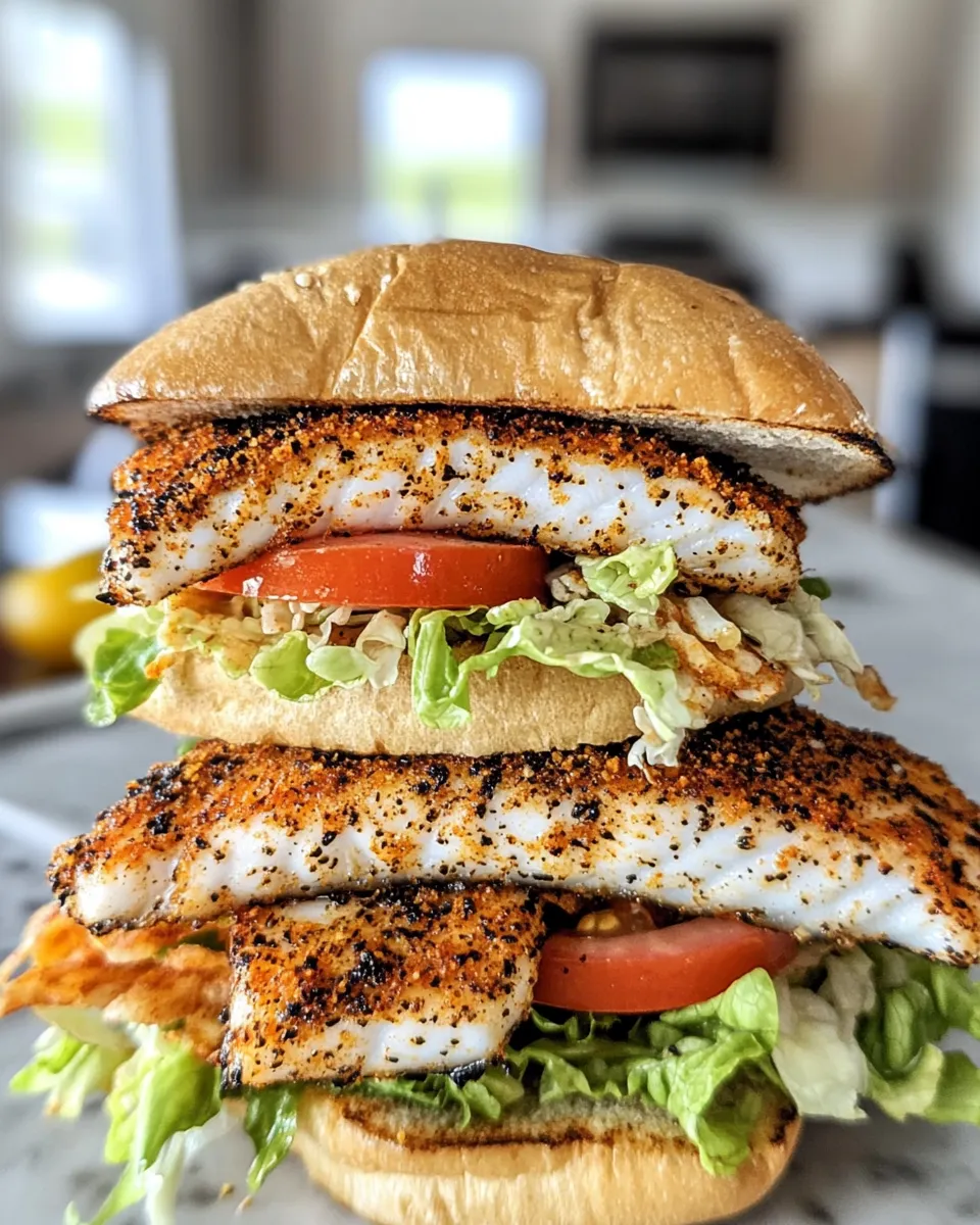 Easy Blackened Fish Sandwiches recipe photo