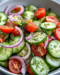 Homemade Cucumber and Dill Salad photo