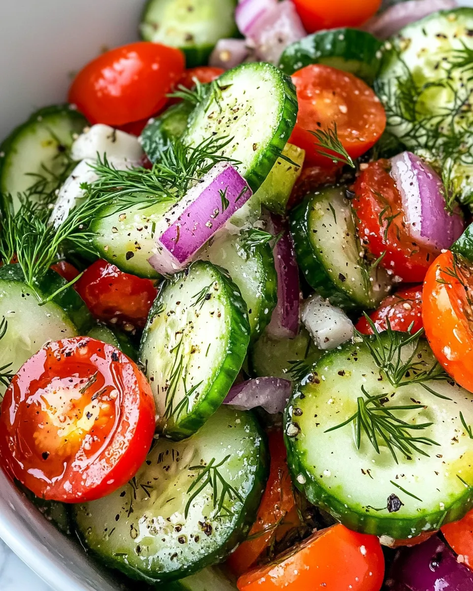 Delicious Cucumber and Dill Salad dish photo