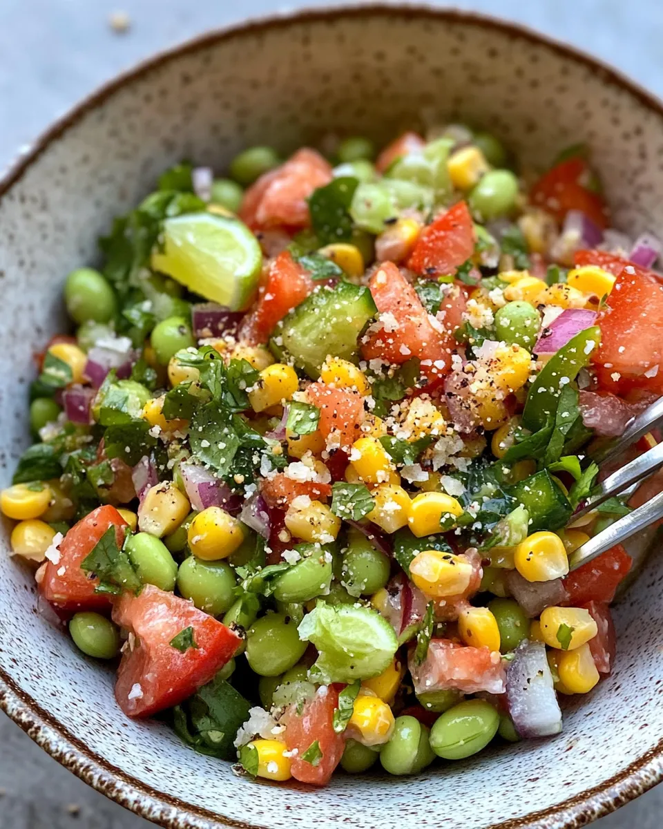 Easy Edamame and Corn Salad food shot