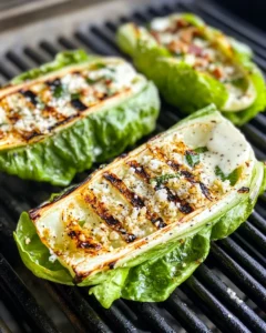 Homemade Grilled Romaine Salad with Caesar Dressing photo