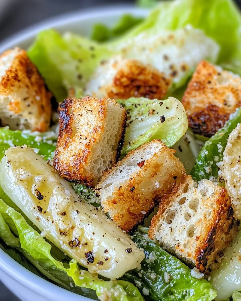 Classic Grilled Romaine Salad with Caesar Dressing image