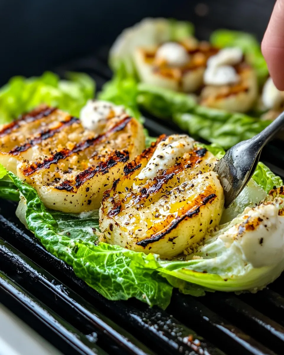 Easy Grilled Romaine Salad with Caesar Dressing recipe photo