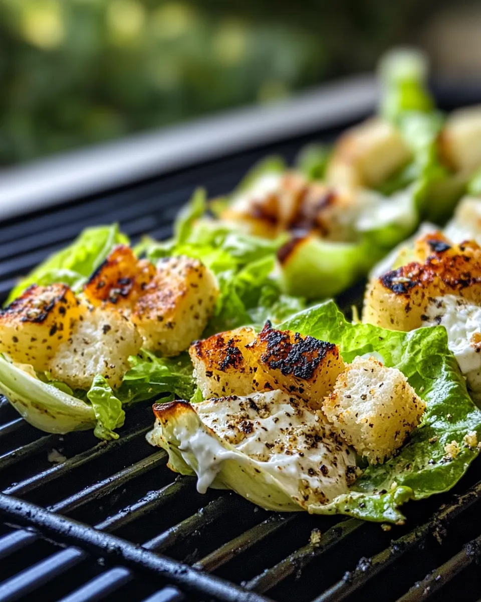 Delicious Grilled Romaine Salad with Caesar Dressing dish photo