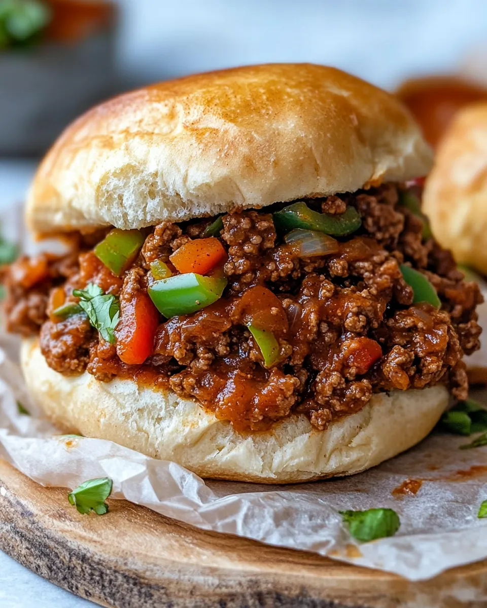 Quick Homemade Sloppy Joes food shot