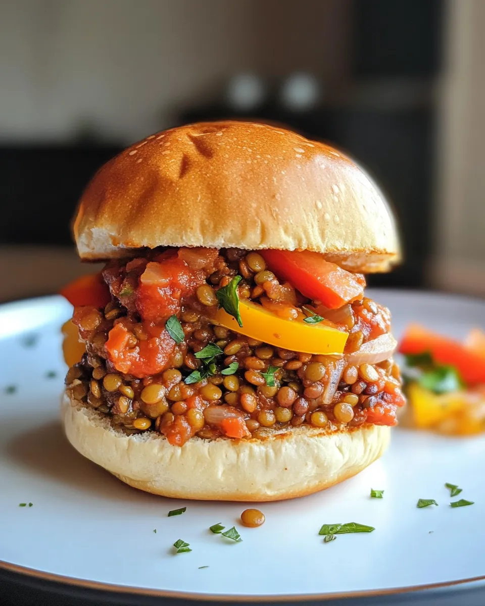 Delicious Lentil Sloppy Joes food shot