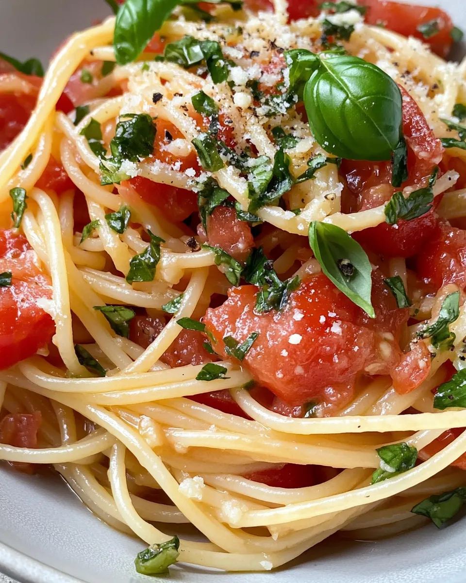 Classic Pasta with Fresh Tomato Sauce and Basil image