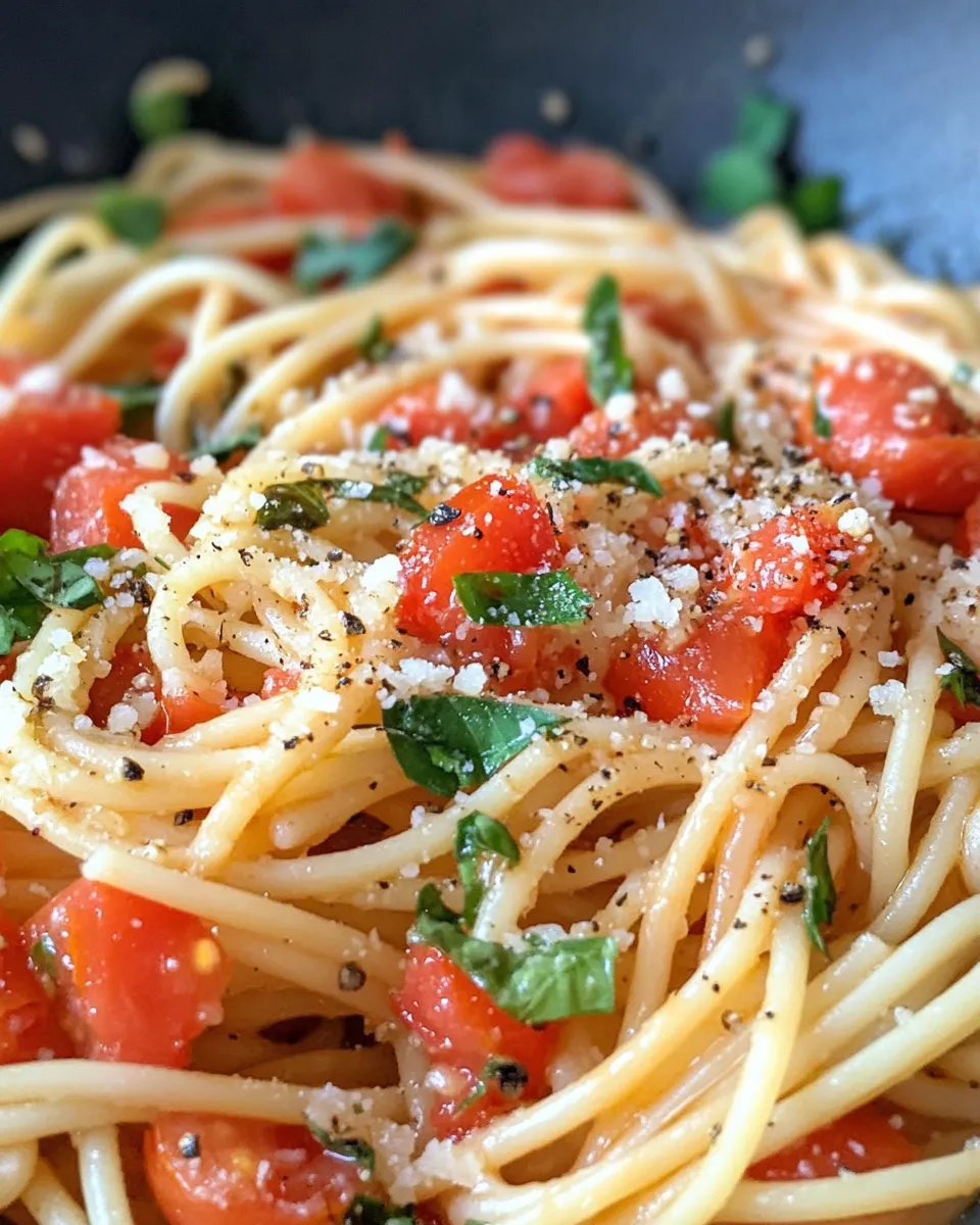 Easy Pasta with Fresh Tomato Sauce and Basil recipe photo