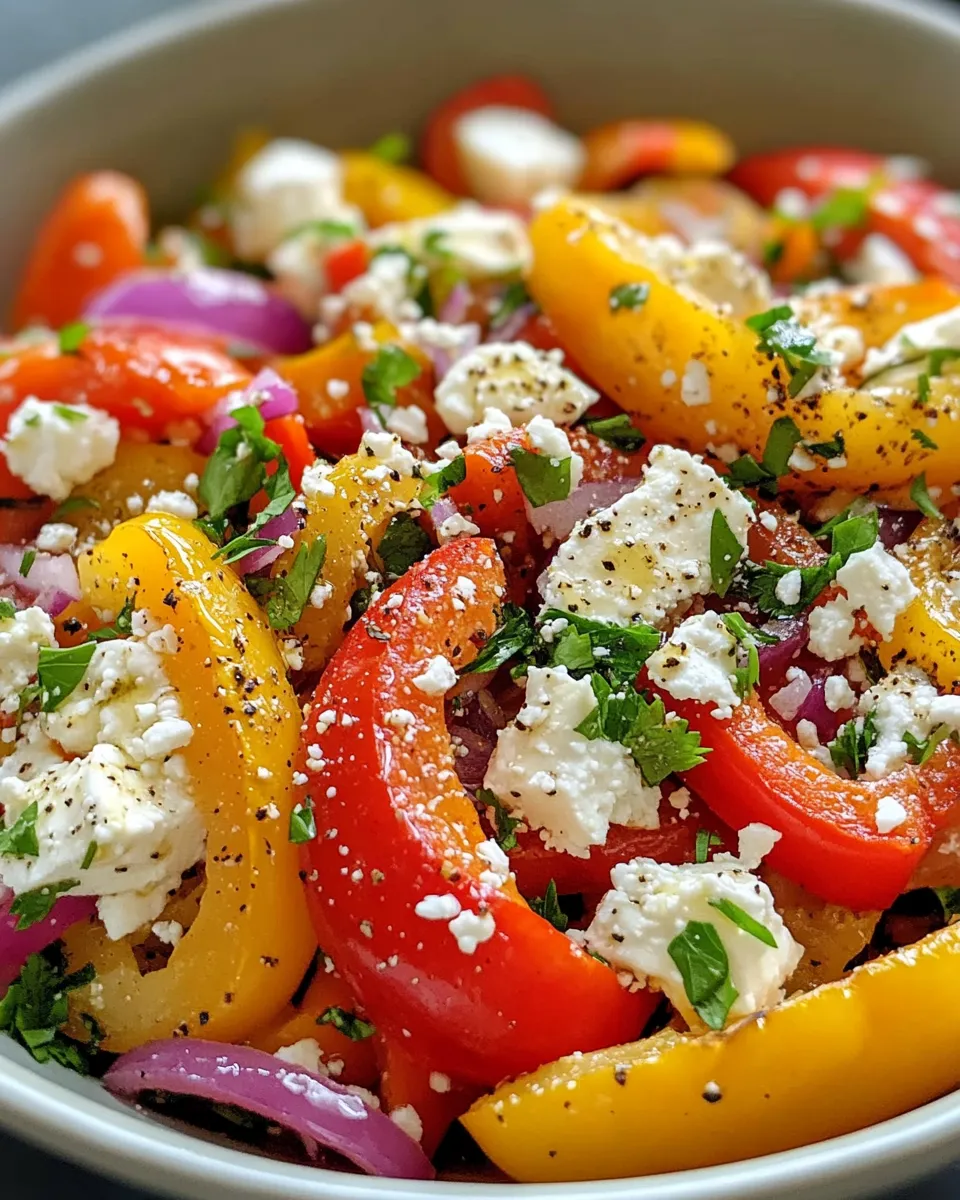 Classic Roasted Pepper and Feta Salad dish photo