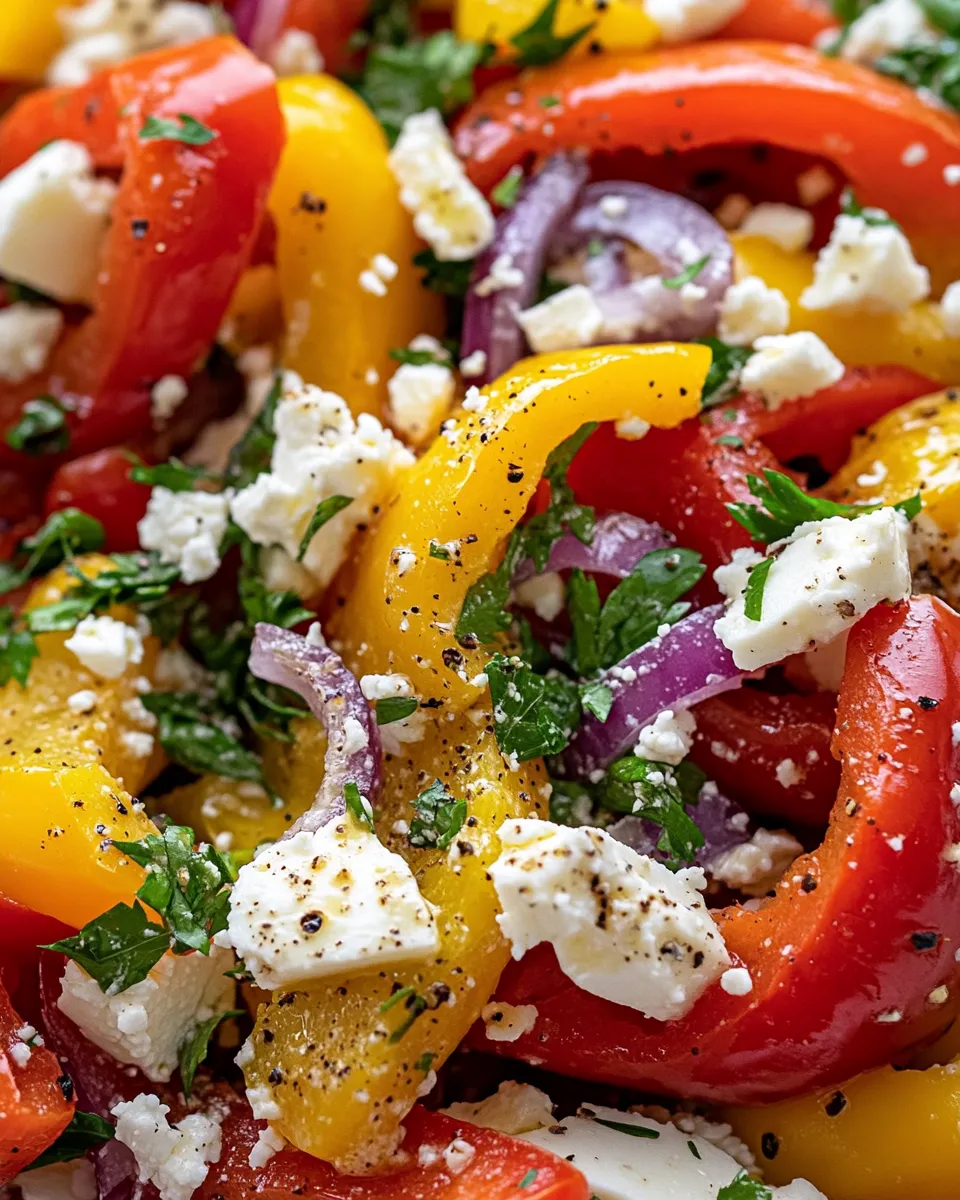 Delicious Roasted Pepper and Feta Salad picture