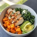 Homemade Roasted Sweet Potato and Kale Bowl recipe photo