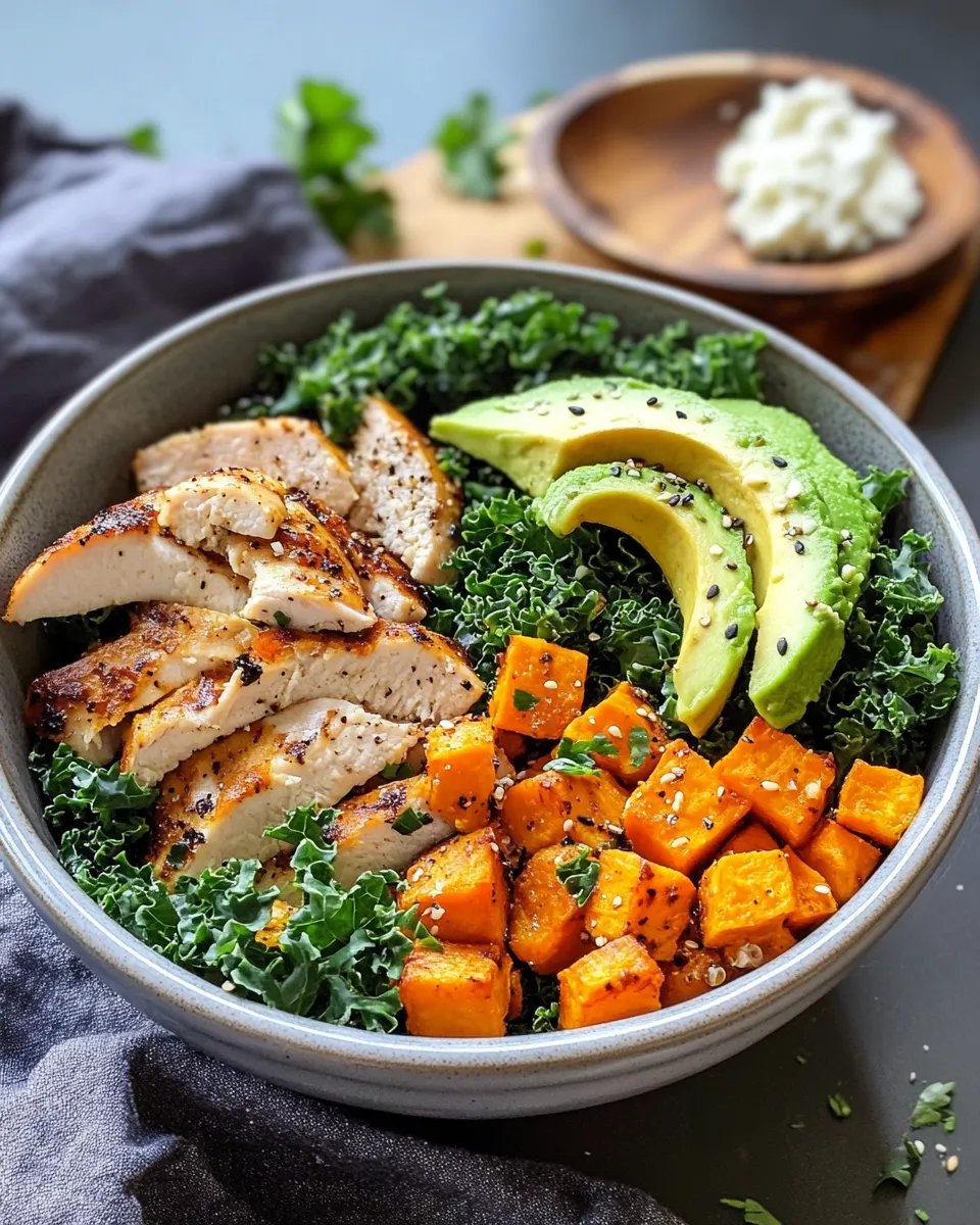 Classic Roasted Sweet Potato and Kale Bowl dish photo