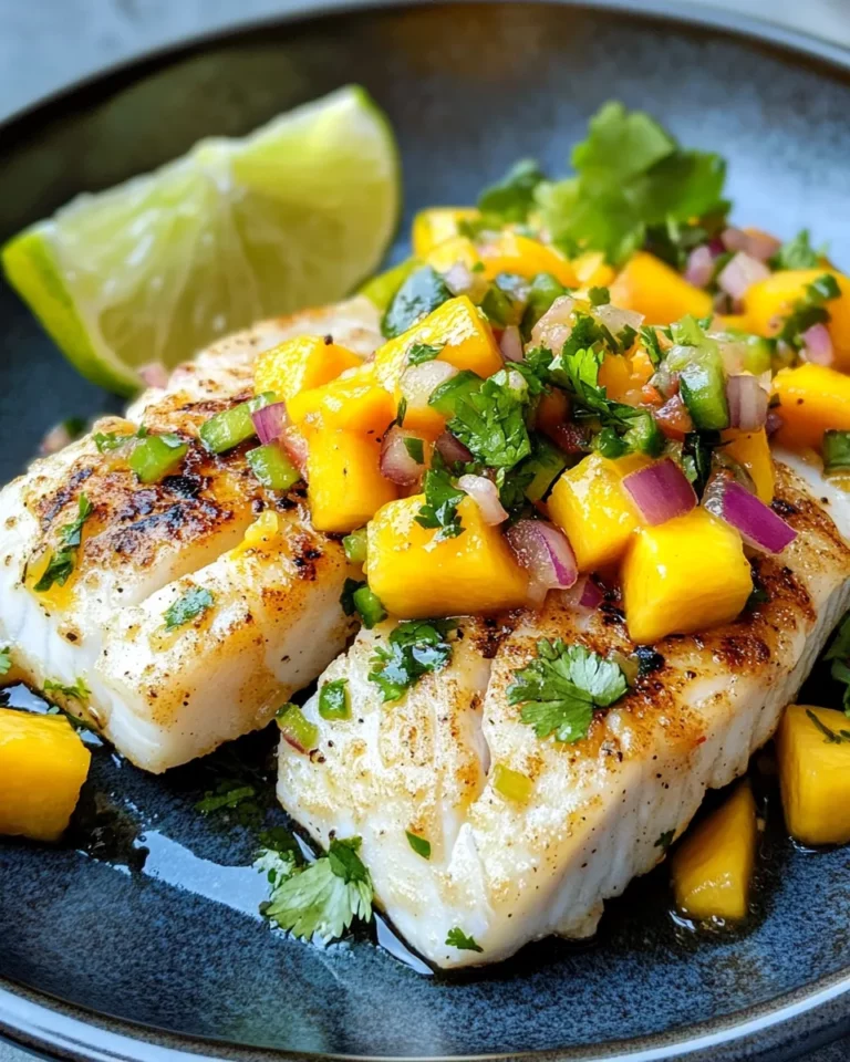 Homemade White Fish with Mango Salsa recipe photo