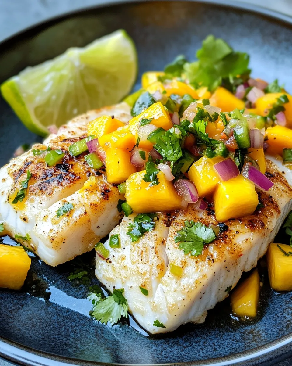 Homemade White Fish with Mango Salsa recipe photo