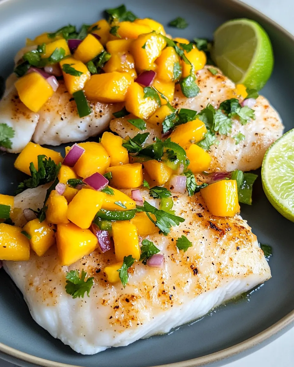 Classic White Fish with Mango Salsa image