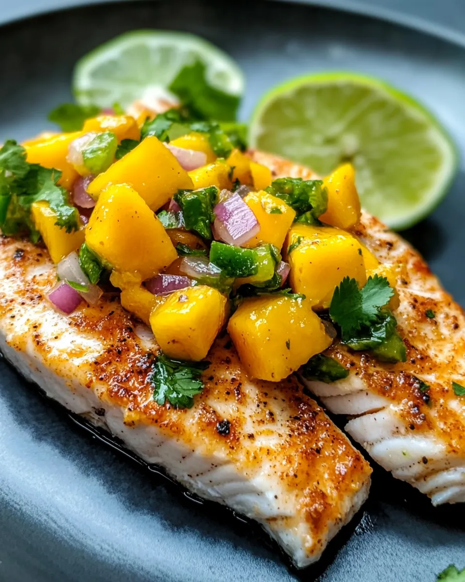 Easy White Fish with Mango Salsa dish photo