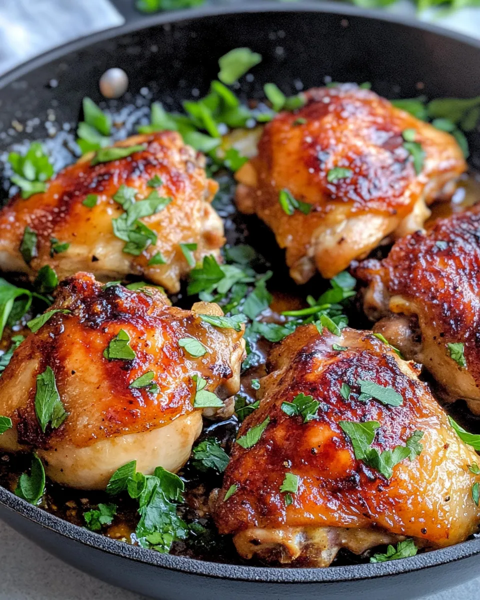 Classic Apple Cider Glazed Chicken Thighs dish photo