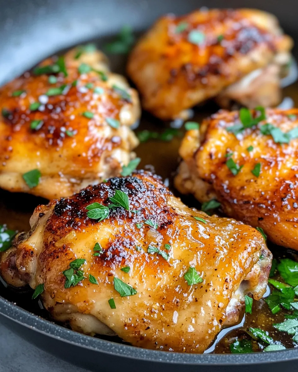 Delicious Apple Cider Glazed Chicken Thighs plate image