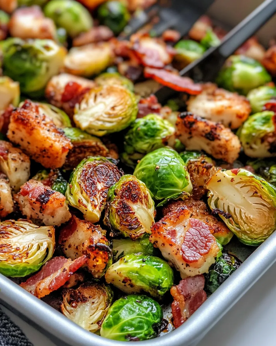 Classic Balsamic Brussels Sprouts with Turkey Bacon dish photo