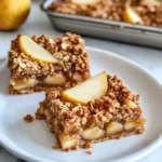 Homemade Brown Butter Pear Crumble Bars photo