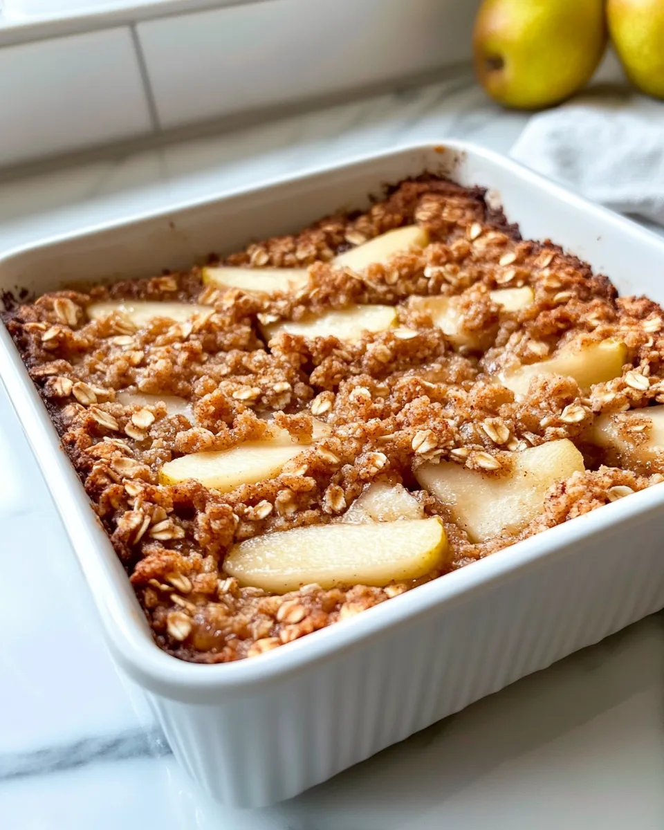 Classic Brown Butter Pear Crumble Bars image