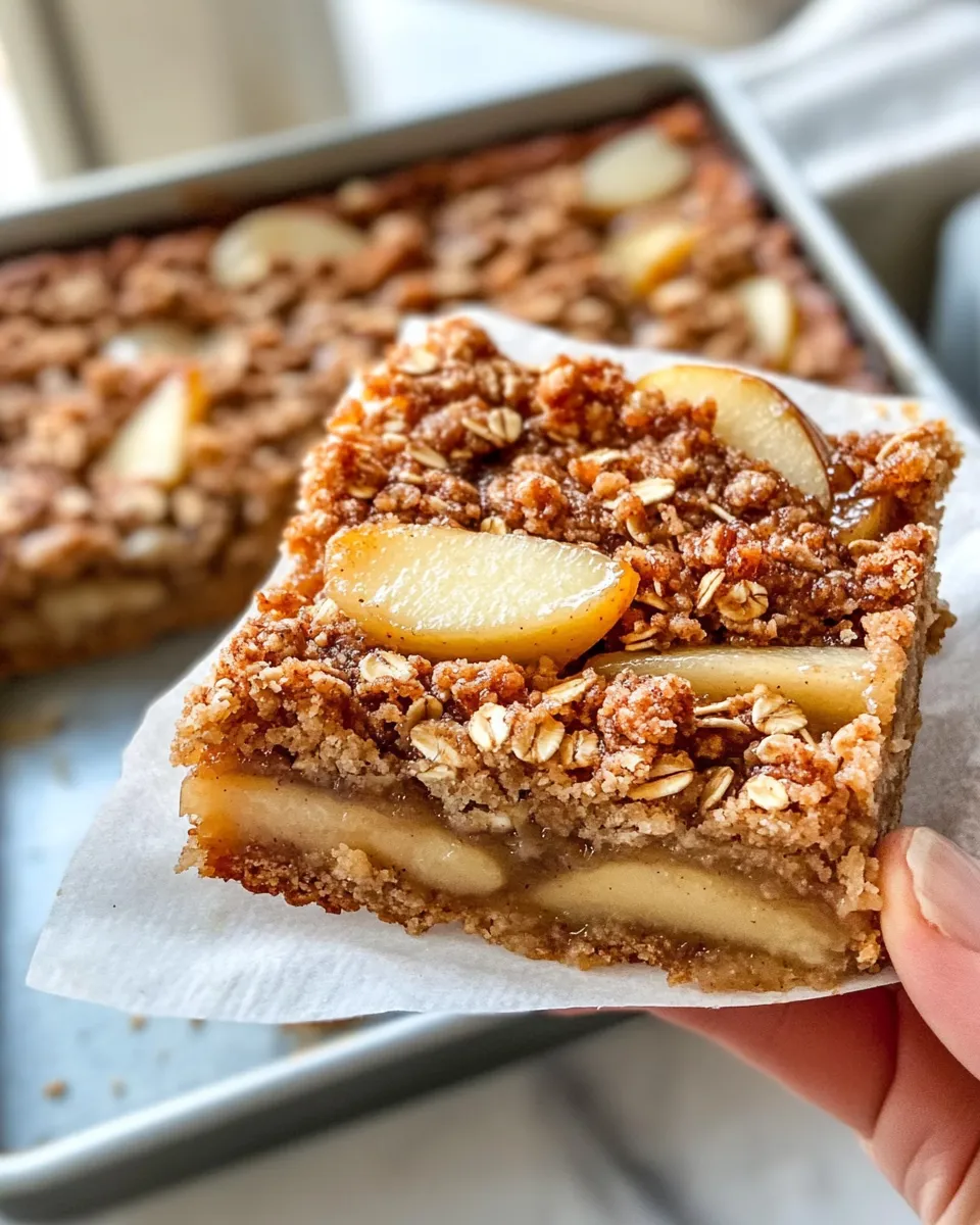Easy Brown Butter Pear Crumble Bars recipe photo
