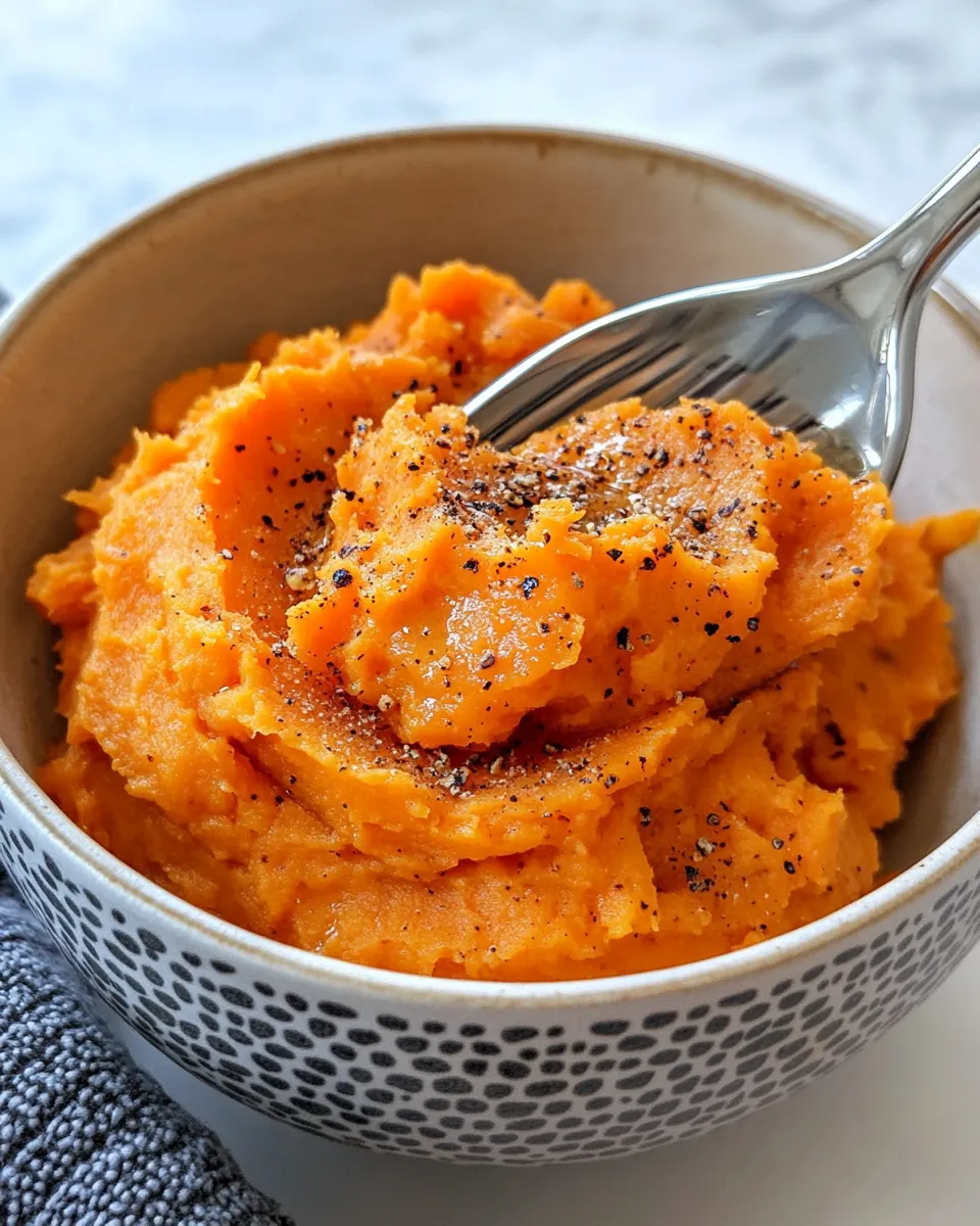 Classic Browned Butter Mashed Sweet Potatoes dish photo