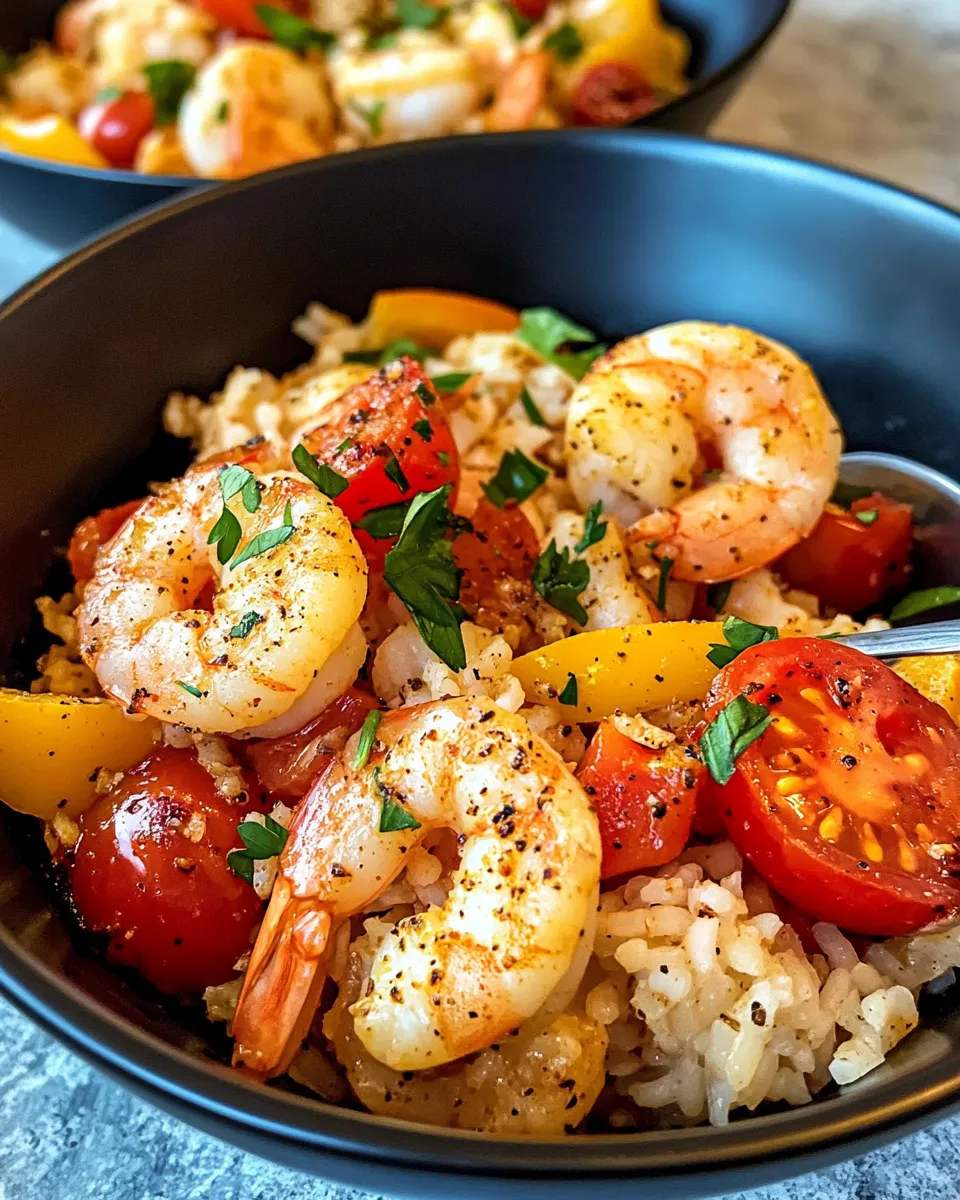 Easy Cajun Shrimp and Rice Bowls food shot