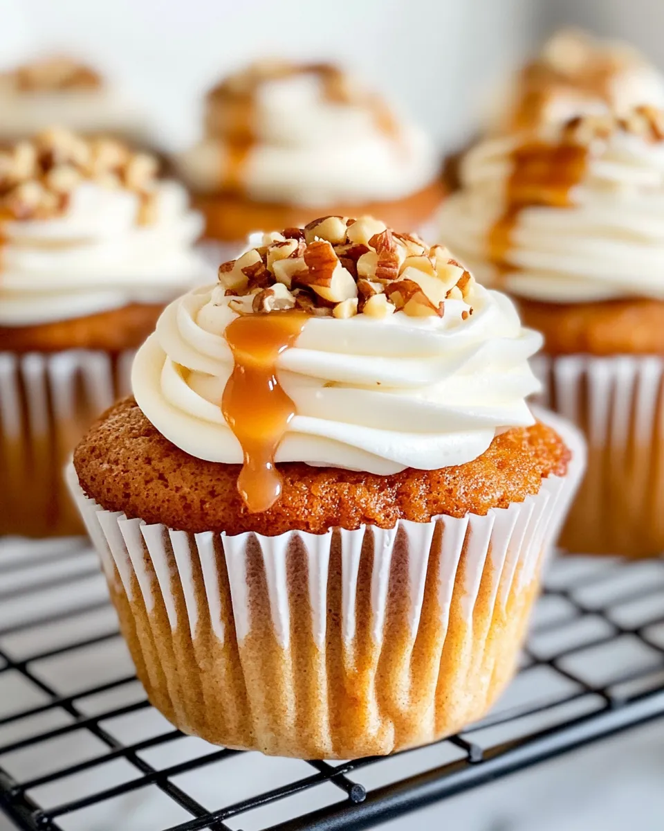 Homemade Caramel Apple Stuffed Cupcakes recipe photo