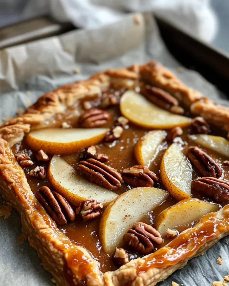 Delicious Caramel Pecan Pear Galette photo