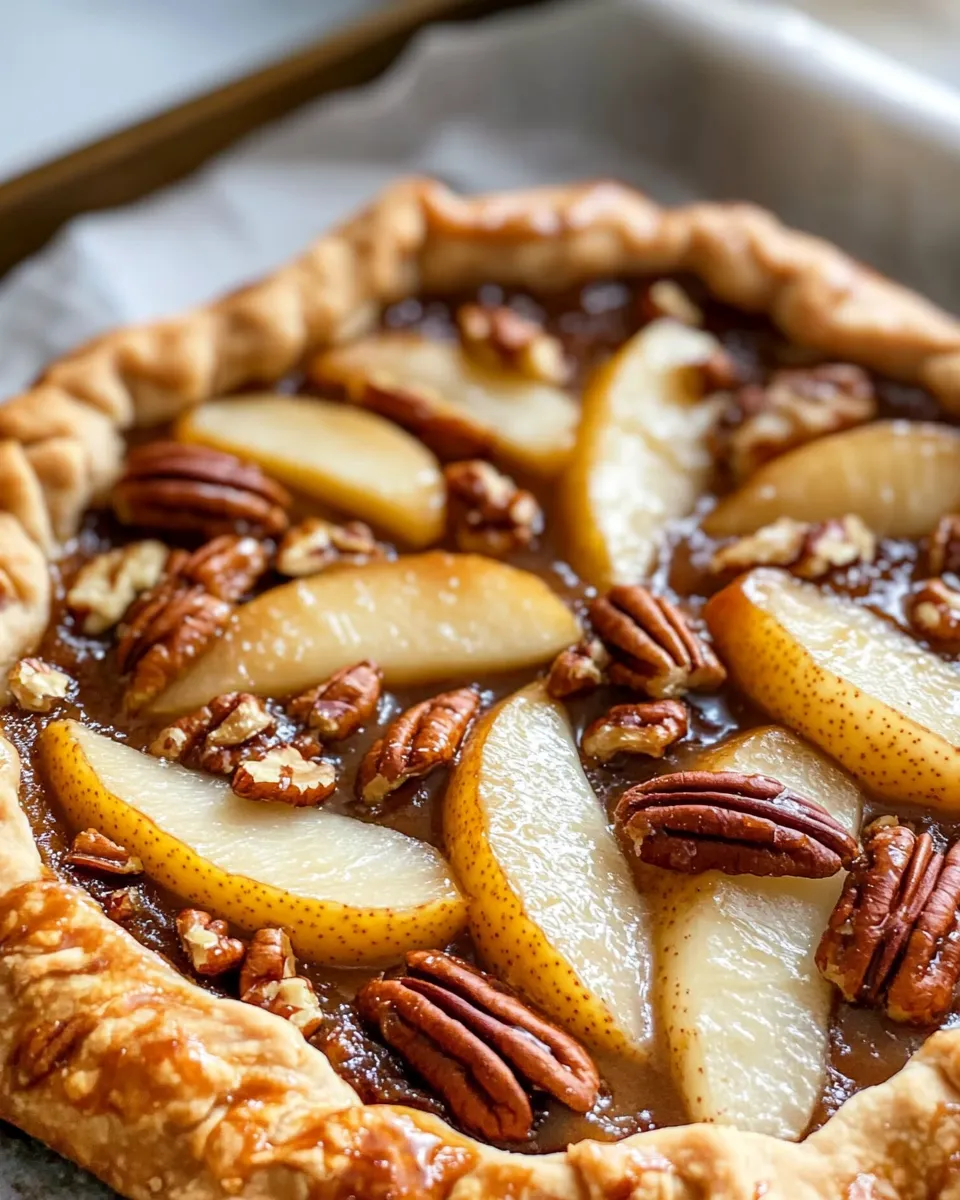 Easy Caramel Pecan Pear Galette recipe photo