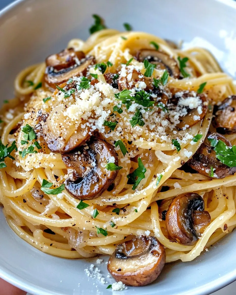 Homemade Caramelized Onion Mushroom Pasta photo