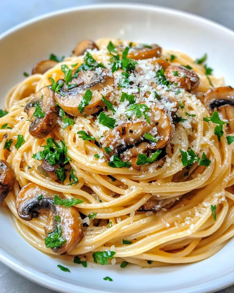 Delicious Caramelized Onion Mushroom Pasta dish photo