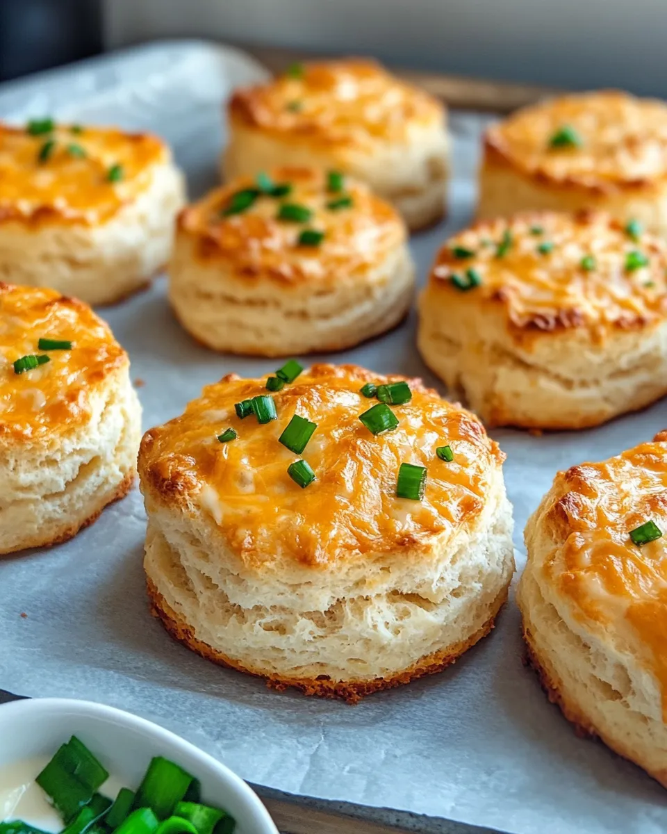 Homemade Cheddar Scallion Buttermilk Biscuits photo