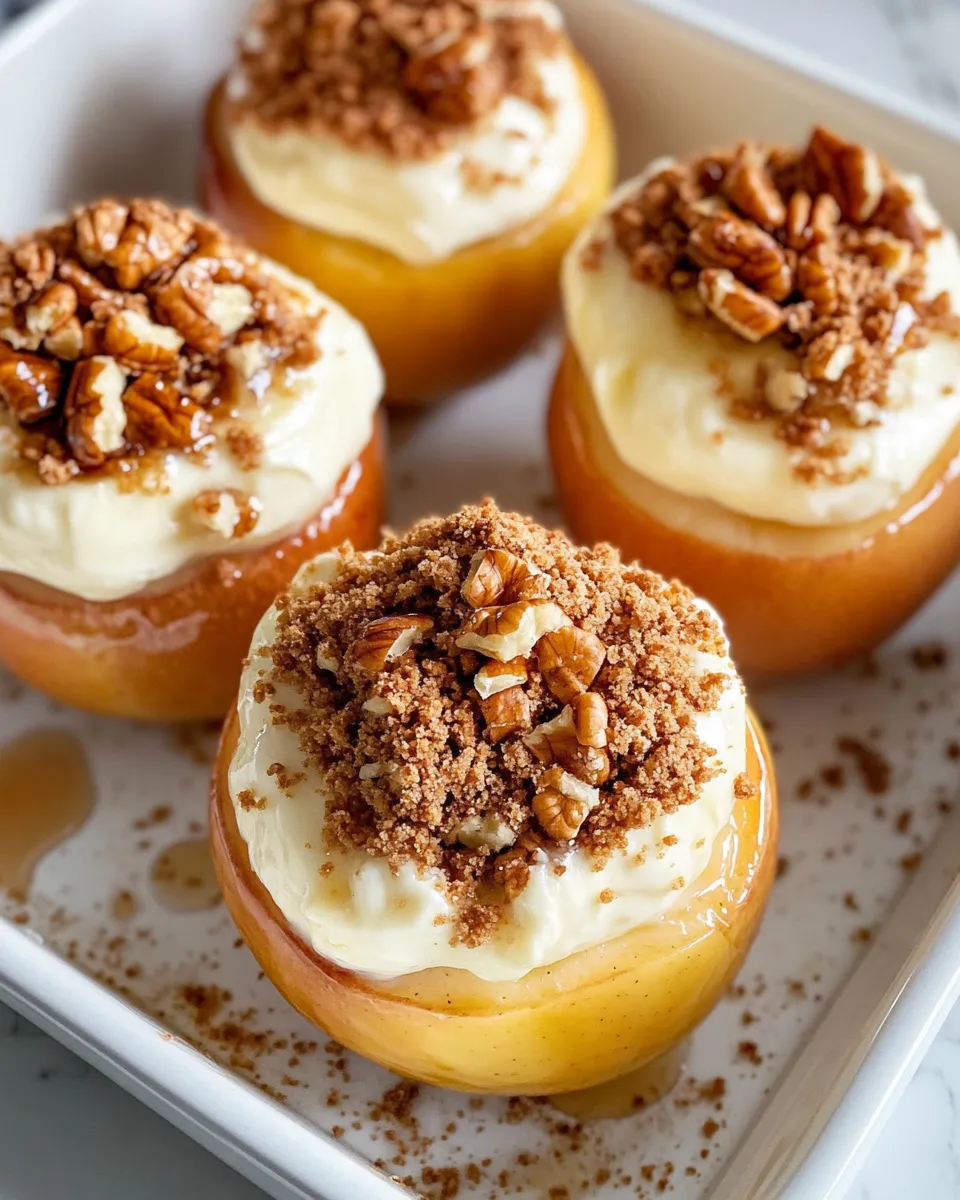 Homemade Cheesecake Stuffed Baked Apples photo