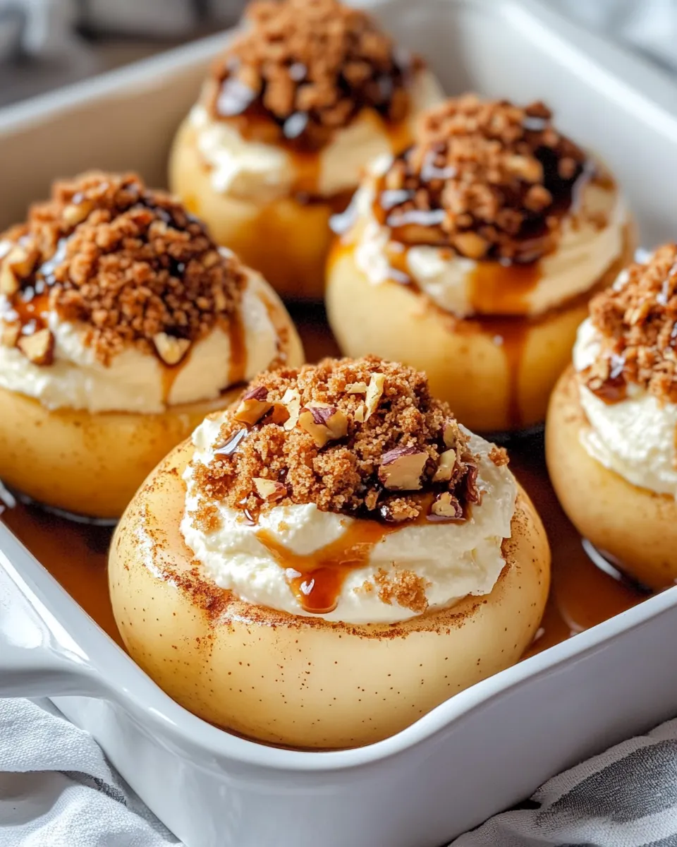 Delicious Cheesecake Stuffed Baked Apples dish photo
