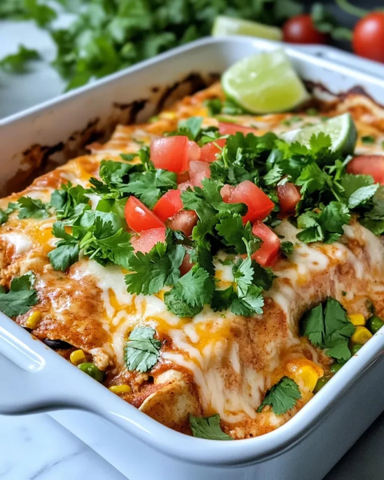 Homemade Cheesy Chicken Enchilada Casserole recipe photo