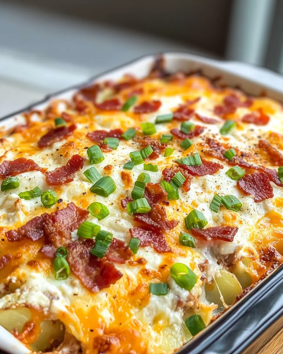 Delicious Cheesy Loaded Baked Potato Casserole image