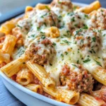 Homemade Cheesy Meatball Ziti recipe photo