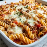 Homemade Cheesy Pizza Pasta Casserole photo