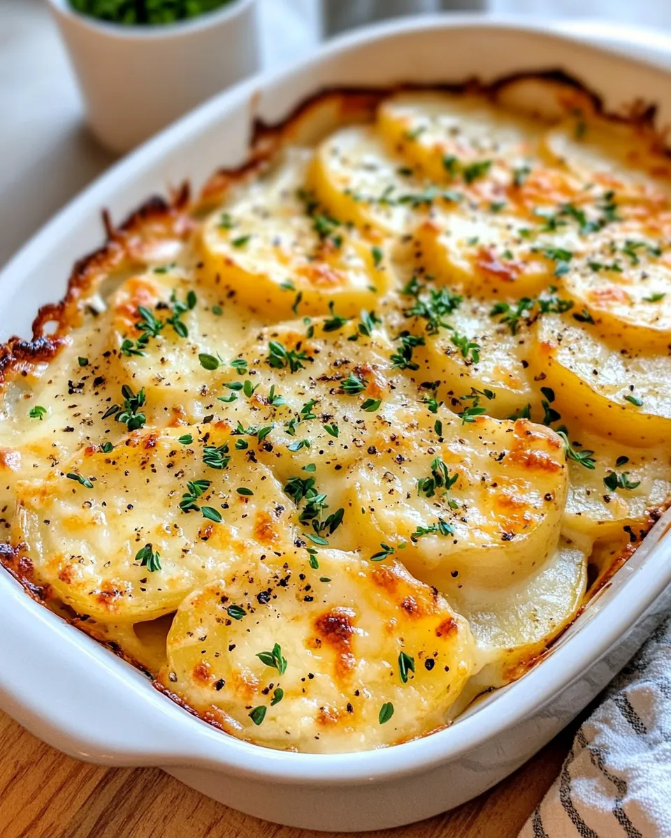 Classic Cheesy Scalloped Potatoes Gratin dish photo