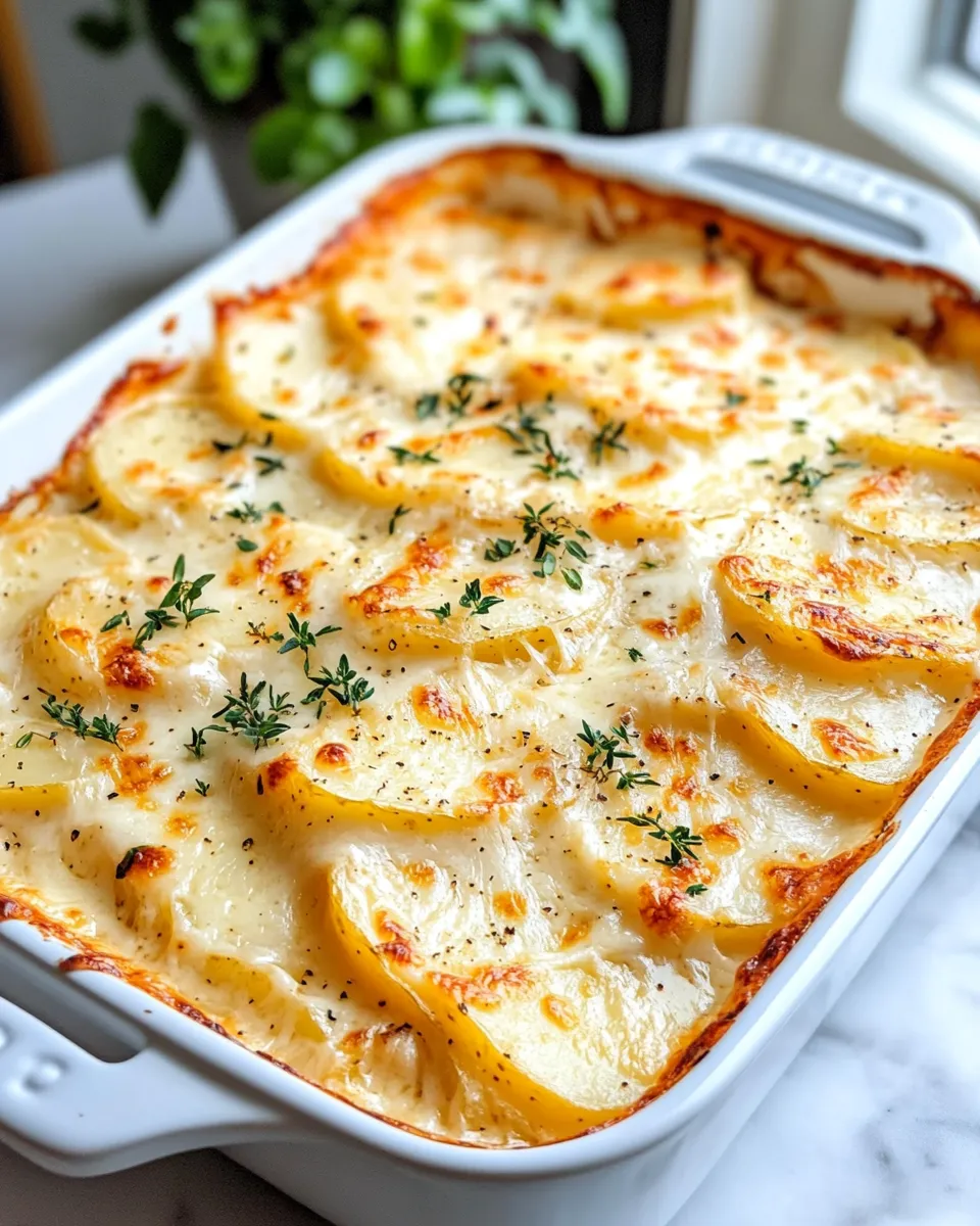 Easy Cheesy Scalloped Potatoes Gratin food shot