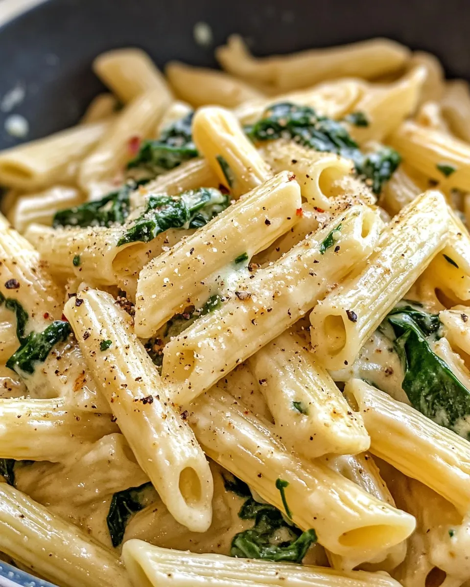 Easy Cheesy Spinach Artichoke Pasta recipe photo