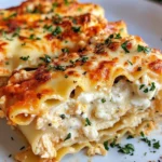 Homemade Chicken Alfredo Lasagna Roll Ups recipe photo
