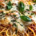 Classic Chicken Parmesan Spaghetti Bake photo