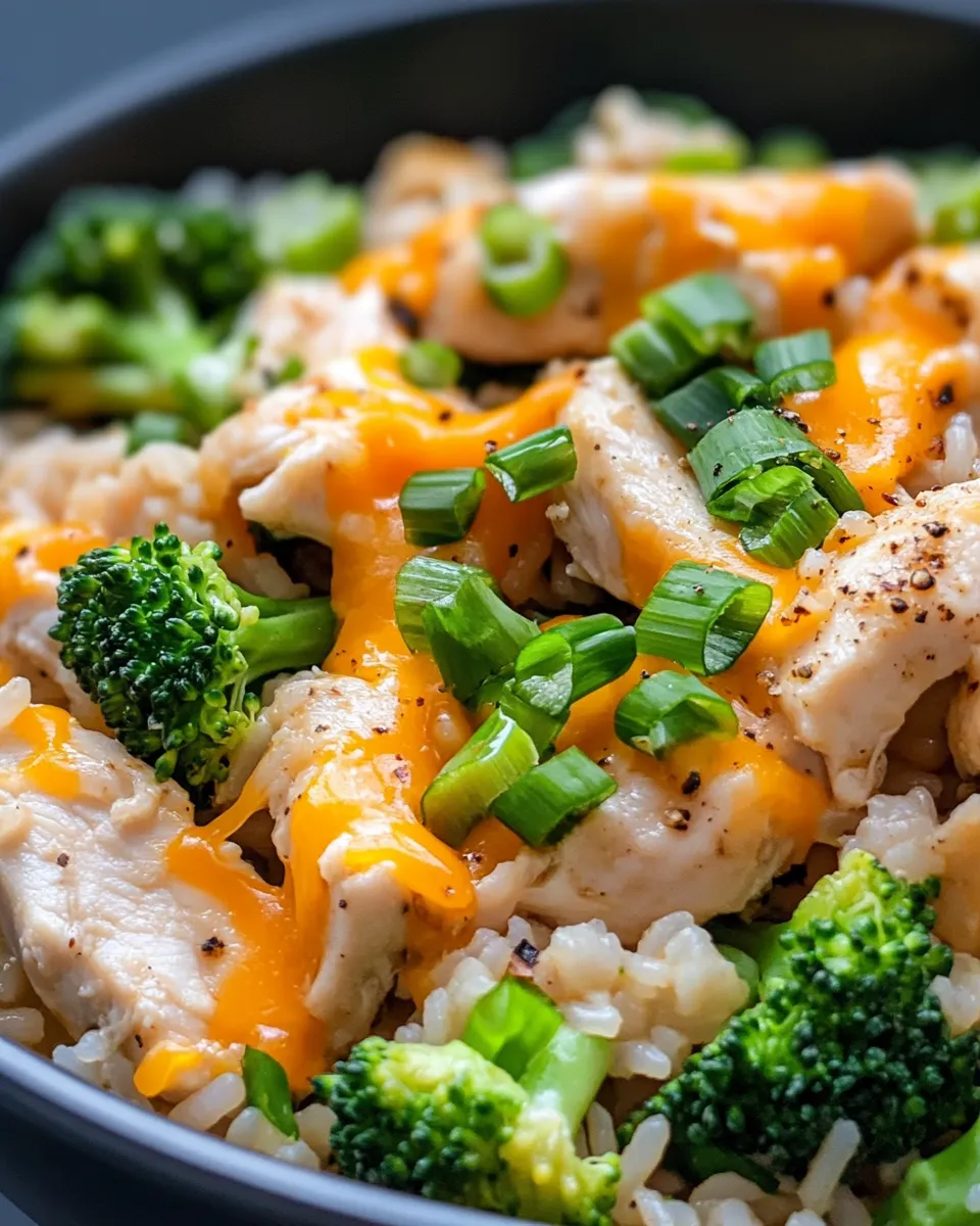 Classic Chicken and Broccoli Cheddar Rice dish photo